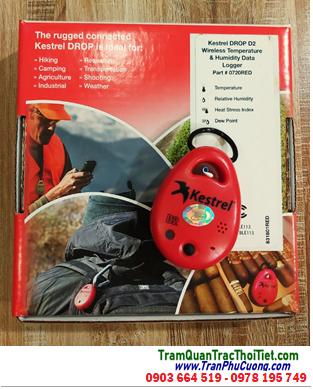 Kestrel DROP D2 Wireless, Máy đo vi khí hậu Kestrel DROP D2 Wireless Temperature, and Humidity Data Logger, Xuất xứ Mỹ (USA)
